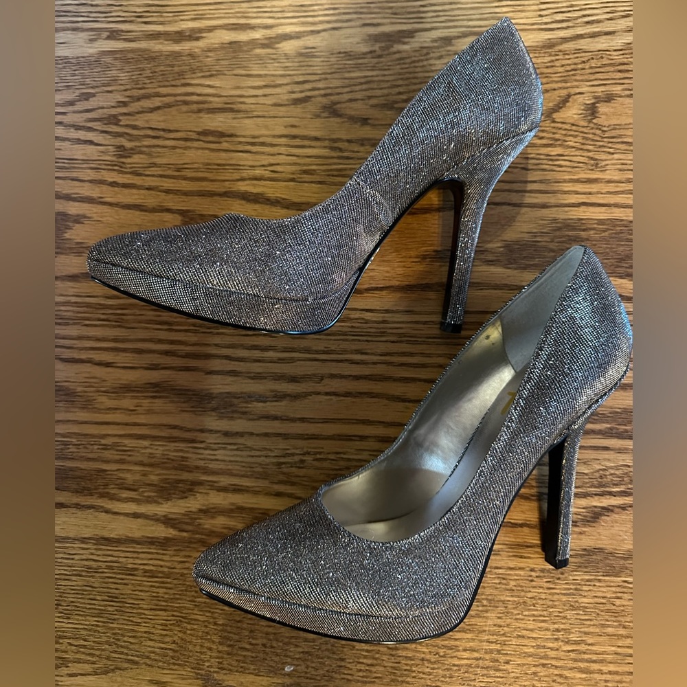 STUNNING silver and gold sparkle heals by Nine West- never worn